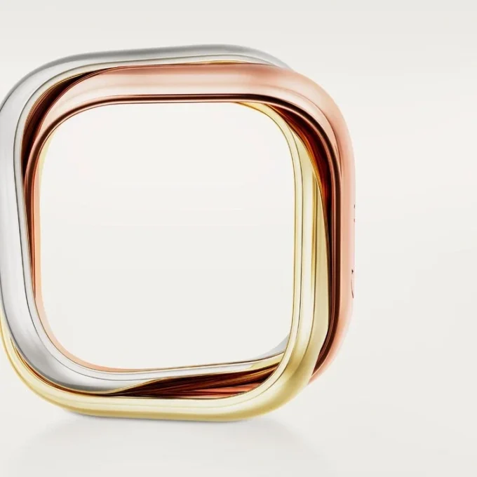 Bague Trinity, forme coussin, grand modèle Bague Trinity, forme coussin, grand modèle