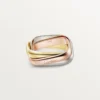 Bague Trinity, forme coussin, modèle classique Bague Trinity, forme coussin, modèle classique