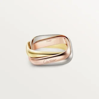 Bague Trinity, forme coussin, modèle classique