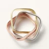 Bague Trinity, forme coussin, modèle classique Bague Trinity, forme coussin, modèle classique