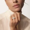 Bague Trinity, grand modèle, pavée