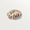 Bague Trinity, laquée, demi-sertie