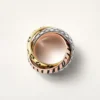 Bague Trinity, laquée, demi-sertie