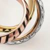 Bague Trinity, laquée, demi-sertie