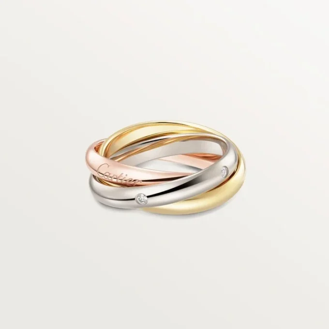 Bague Trinity, modèle classique, 5 diamants