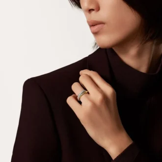 Bague Trinity, modèle classique, demi-sertie