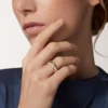 Bague Trinity, modèle classique, demi-sertie Bague Trinity, modèle classique, demi-sertie