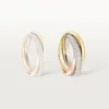 Bague Trinity, modèle classique, demi-sertie Bague Trinity, modèle classique, demi-sertie