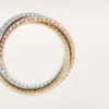 Bague Trinity, modèle classique, pavée Bague Trinity, modèle classique, pavée