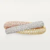 Bague Trinity, modèle classique, pavée Bague Trinity, modèle classique, pavée