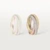 Bague Trinity, modèle classique, pavée Bague Trinity, modèle classique, pavée