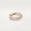Bague Trinity, petit modèle, demi-sertie