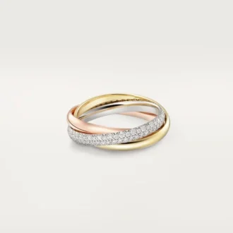 Bague Trinity, petit modèle, demi-sertie