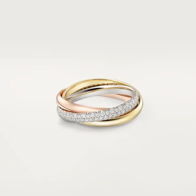 Bague Trinity, petit modèle, demi-sertie