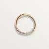 Bague Trinity, petit modèle, demi-sertie