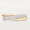 Bague Trinity, petit modèle, demi-sertie