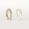 Bague Trinity, petit modèle, demi-sertie