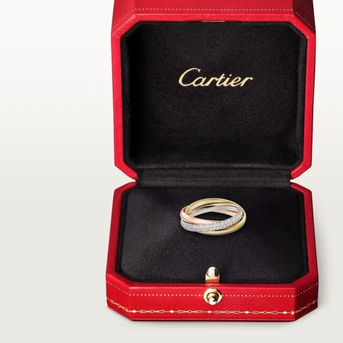 Bague Trinity, petit modèle, demi-sertie