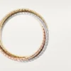 Bague Trinity, petit modèle, pavée