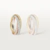 Bague Trinity, petit modèle, pavée