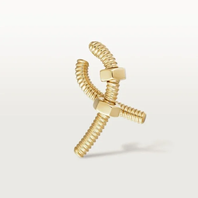 Boucle d&rsquo;oreille gauche Écrou de Cartier – Or jaune – Cartier