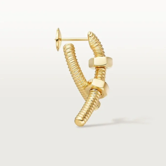 Boucle d&rsquo;oreille gauche Écrou de Cartier – Or jaune – Cartier