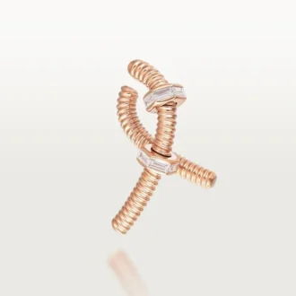 Boucle d&rsquo;oreille gauche Ecrou De Cartier – Or rose, diamants – Cartier
