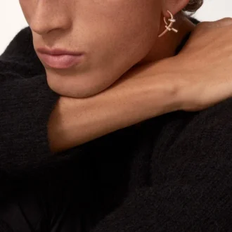 Boucle d&rsquo;oreille gauche Ecrou De Cartier – Or rose, diamants – Cartier