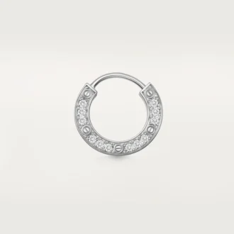 Boucle d&rsquo;oreille Love – Or blanc, diamant – Cartier