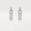Boucles d&rsquo;oreilles à agrafe, diamants taille brillant, pavés