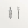 Boucles d&rsquo;oreilles à agrafe, diamants taille brillant, pavés