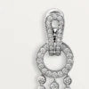 Boucles d&rsquo;oreilles à agrafe, diamants taille brillant, pavés
