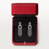 Boucles d&rsquo;oreilles à agrafe, diamants taille brillant, pavés