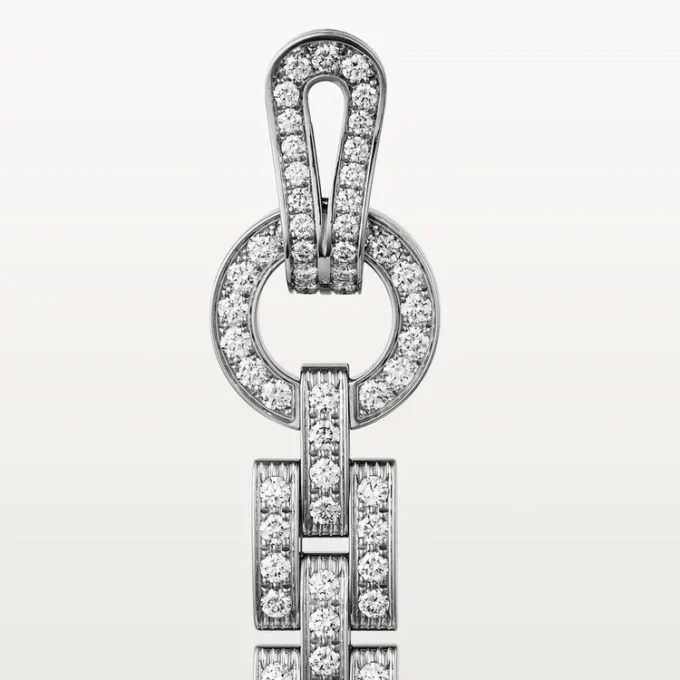 Boucles d&rsquo;oreilles Agrafe – Or blanc, diamants – Cartier