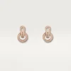 Boucles d&rsquo;oreilles Agrafe – Or rose, diamants – Cartier