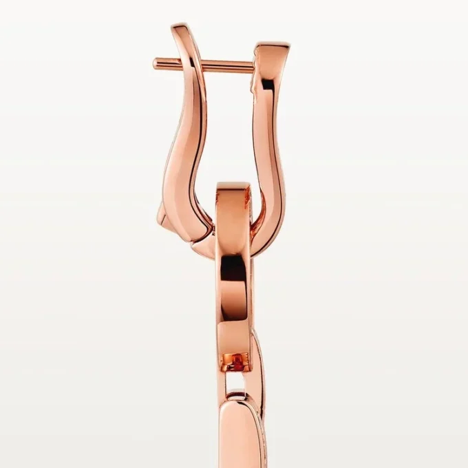Boucles d&rsquo;oreilles Agrafe – Or rose, diamants – Cartier