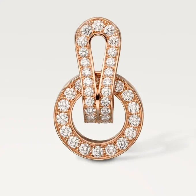 Boucles d&rsquo;oreilles Agrafe – Or rose, diamants – Cartier