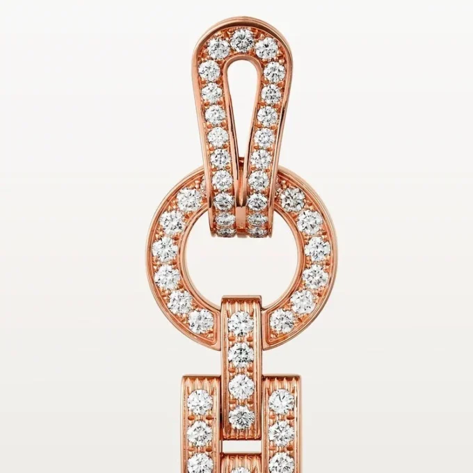 Boucles d&rsquo;oreilles Agrafe – Or rose, diamants – Cartier