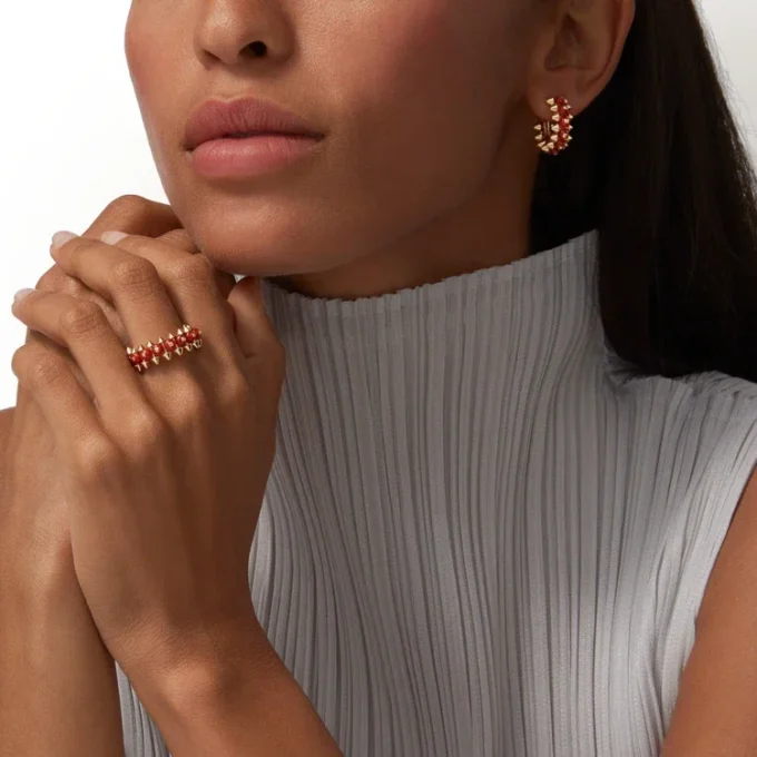 Boucles d&rsquo;oreilles Clash de Cartier, agate
