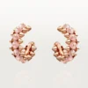 Boucles d&rsquo;oreilles Clash de Cartier, calcédoine rose