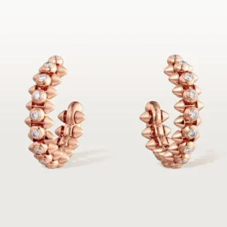 Boucles d&rsquo;oreilles Clash de Cartier Diamants – Or rose, Diamants – Cartier