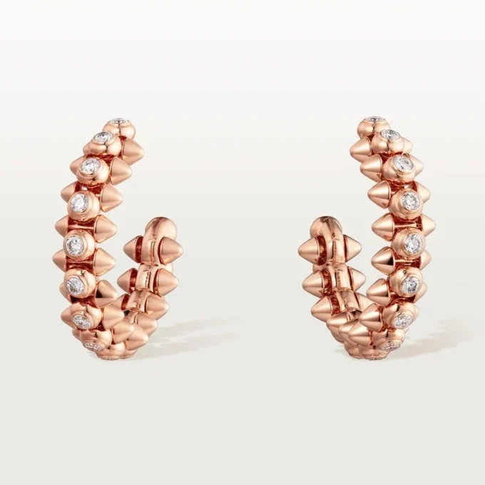Boucles d&rsquo;oreilles Clash de Cartier Diamants – Or rose, Diamants – Cartier