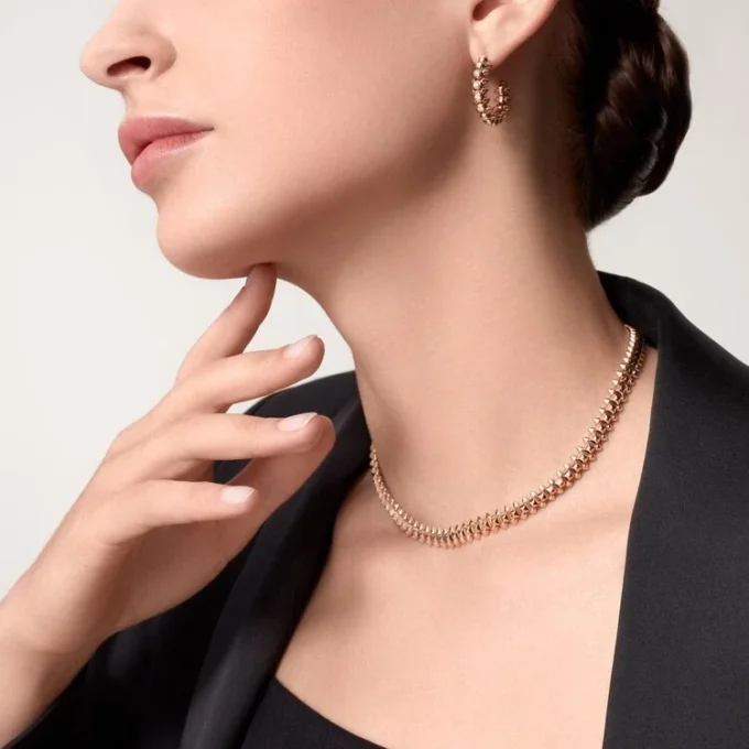 Boucles d&rsquo;oreilles Clash de Cartier Diamants – Or rose, Diamants – Cartier