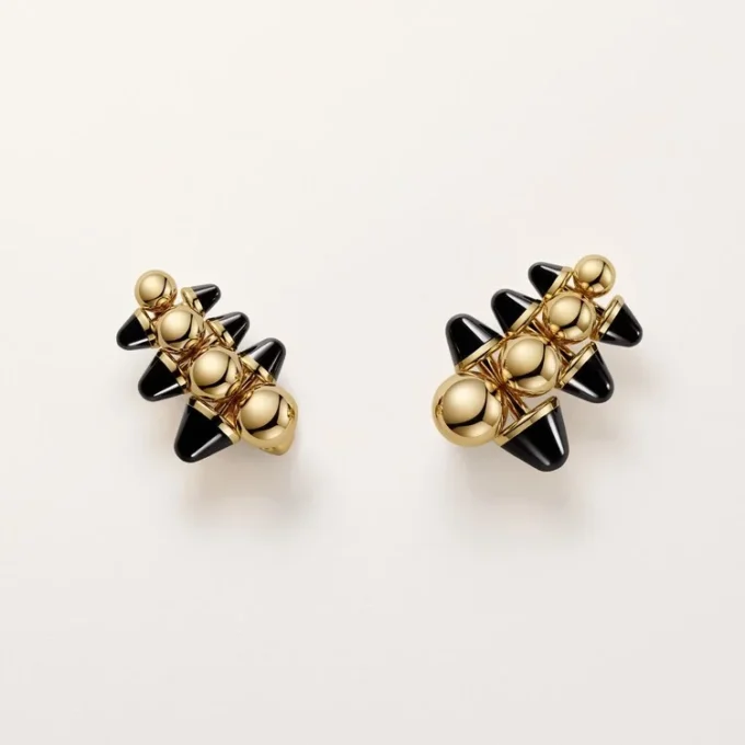 Boucles d’oreilles Clash de Cartier, modèle extra-large, onyx, multiwear