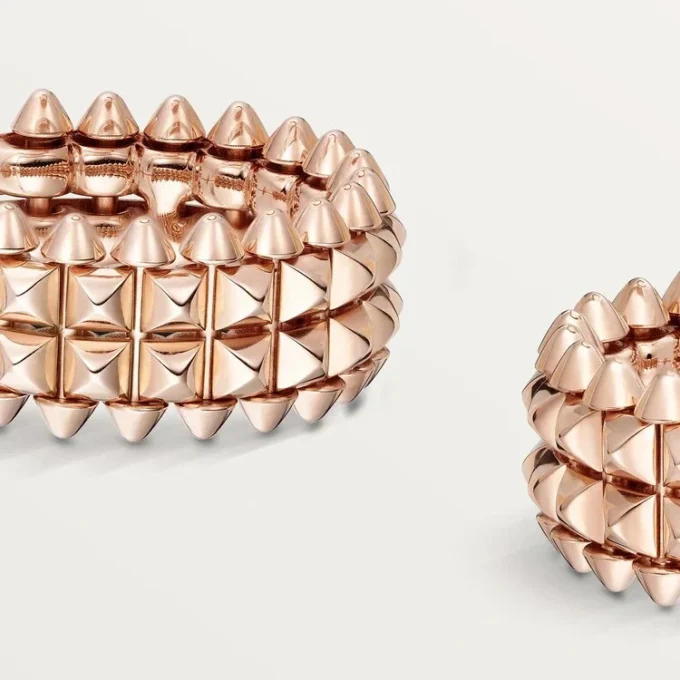 Boucles d&rsquo;oreilles créoles Clash de Cartier, double rangée