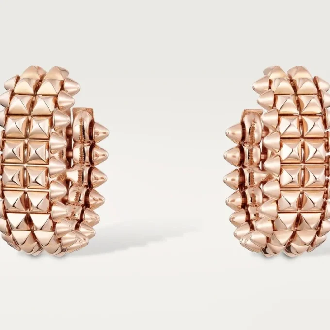 Boucles d&rsquo;oreilles créoles Clash de Cartier, double rangée