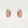 Boucles d&rsquo;oreilles créoles Clash de Cartier, double rangée, pavées