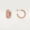 Boucles d&rsquo;oreilles créoles Clash de Cartier, double rangée, pavées