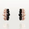 Boucles d&rsquo;oreilles créoles Clash de Cartier, onyx, modèle extra-large, diamants