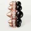 Boucles d&rsquo;oreilles créoles Clash de Cartier, onyx, modèle extra-large, diamants